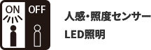 人感・照度センサー LED照明